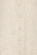 Vestido Camisero Midi Rayas en Tono Natural