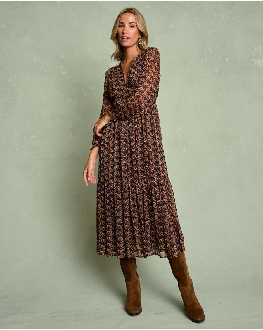 Vestido Estampado Otoñal