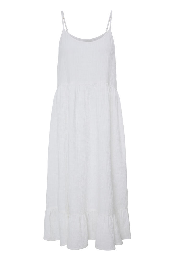 Vestido de tirantes en bambula con volante