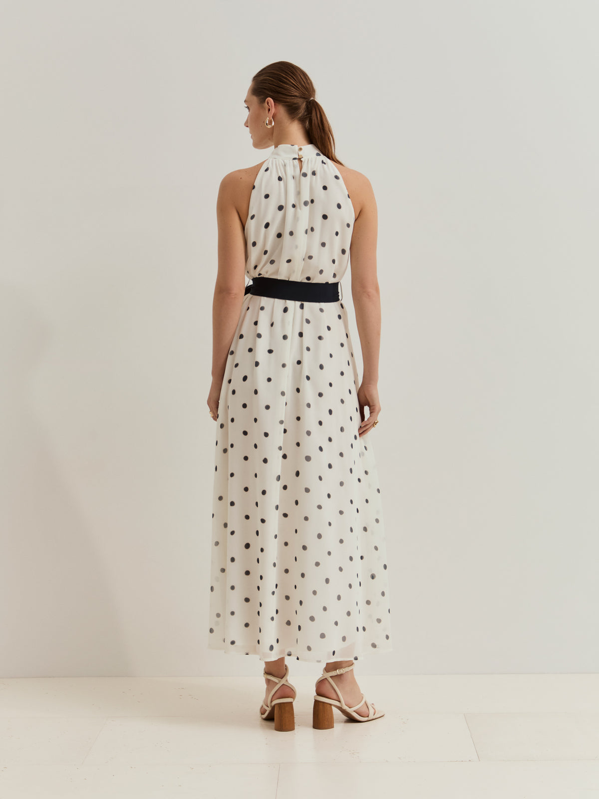 Vestido Largo Lunares