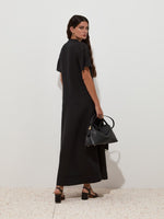 Vestido Largo con Mangas Cortas