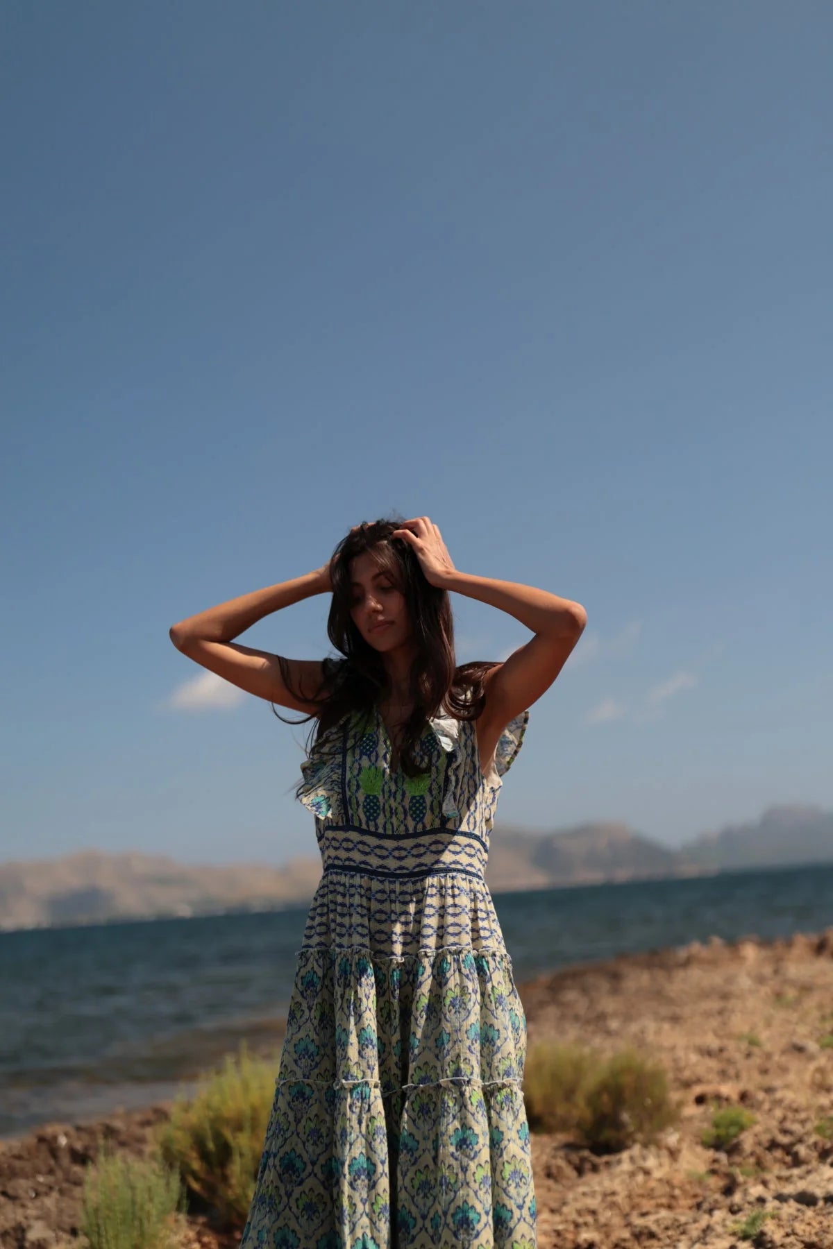 Vestido Largo Estampado Boho