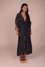 Vestido Midi Estampado Mediterráneo