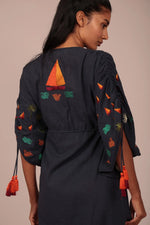 Vestido Midi Estampado Mediterráneo