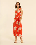 Vestido Cruzado Estampado Caracolas