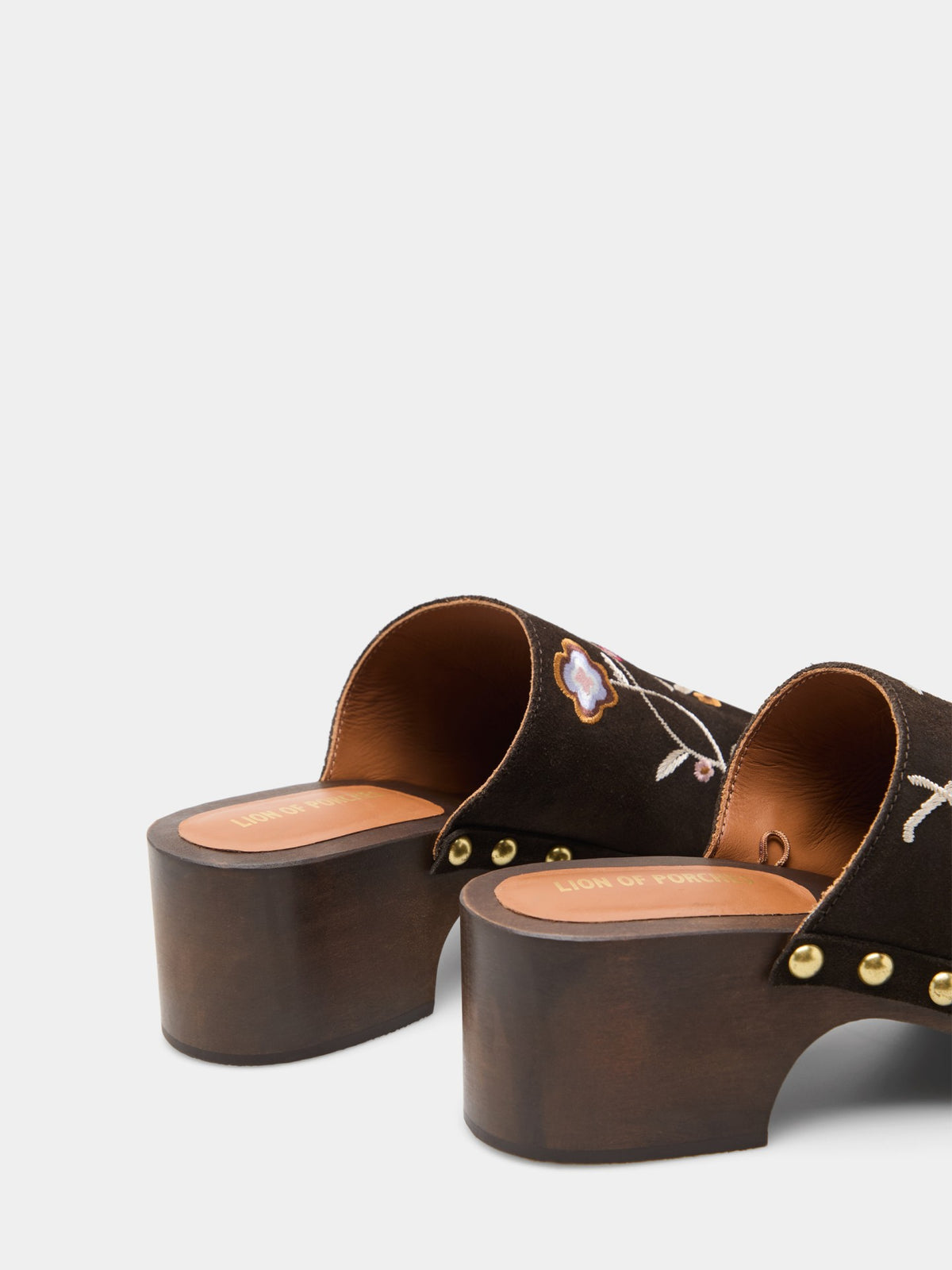 Zueco Ante con Estampado Floral