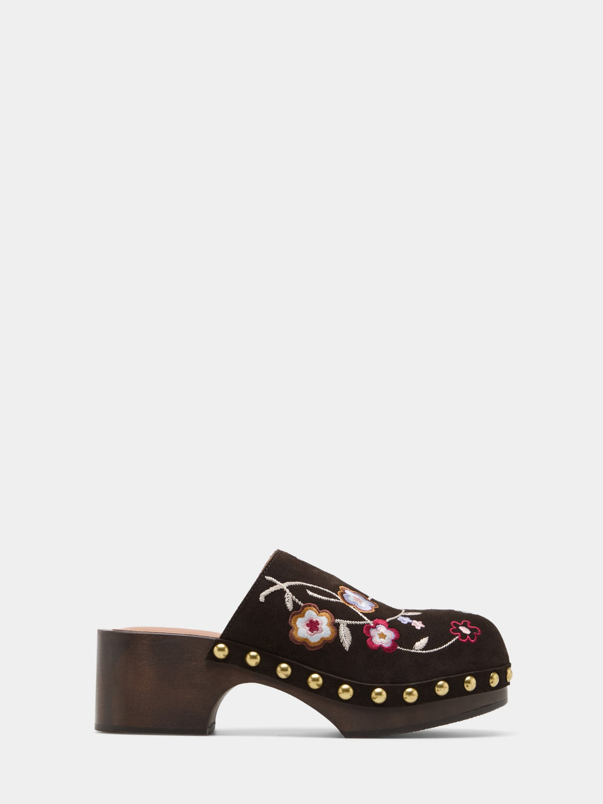 Zueco Ante con Estampado Floral