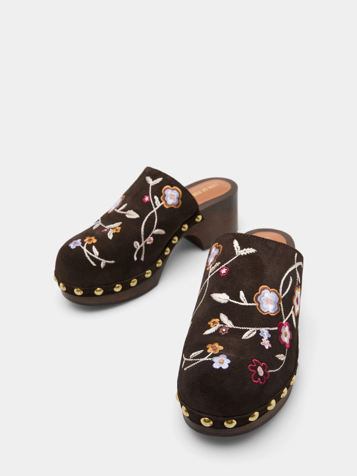 Zueco Ante con Estampado Floral