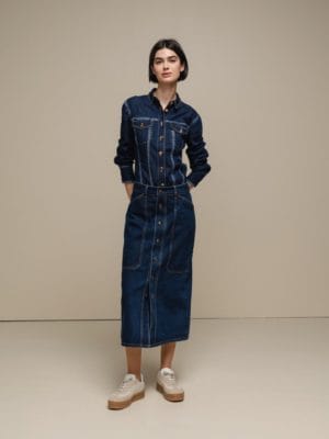Falda Botones Denim