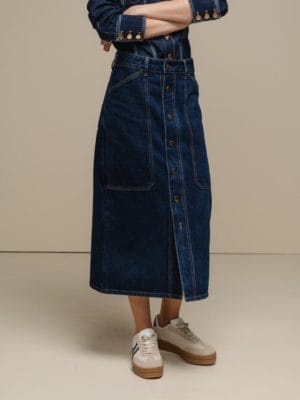 Falda Botones Denim