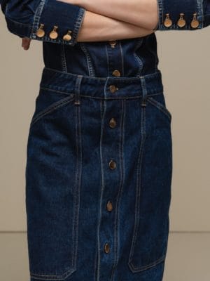 Falda Botones Denim