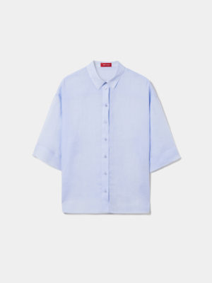 Camisa oversize de Ramio de Manga Corta | Lion of Porches