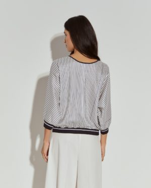 Blusa Rayas Manga Murciélago | Lion of Porches