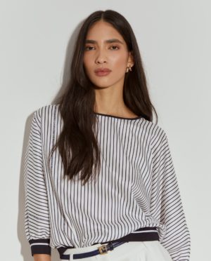 Blusa Rayas Manga Murciélago | Lion of Porches