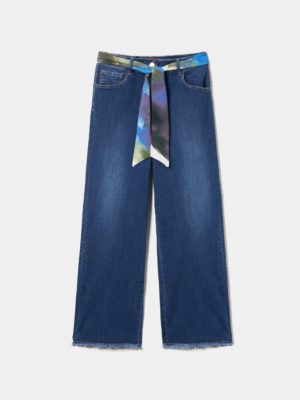 Pantalón Denim con Cinturón | Lion of Porches