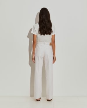 Pantalones Ancho Mezclilla Beige | Lion of Porches