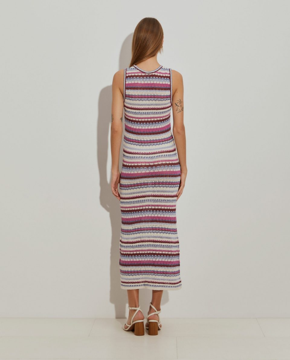 Vestido Punto Crochet Rayas | Lion of Porches