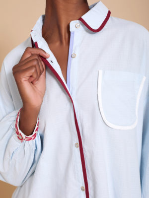 Camisa con Vivos a Contraste