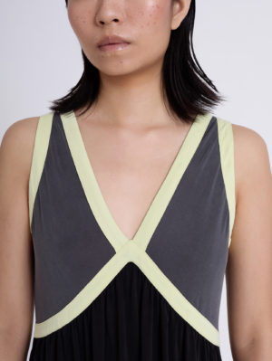 Vestido Modal Combinado Colores