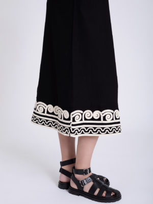 Vestido Largo Tirantes Bordado Relieve