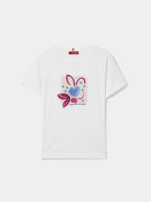 Camiseta Algodón Estampada Blanca | Lion of Porches