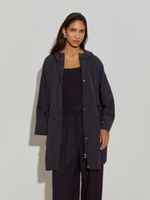 Parka Con Capucha Azul Marino | Lion of Porches