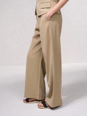 Pantalón Traje con Pinza Beige