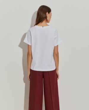 Camiseta Algodón Estampada Blanca | Lion of Porches