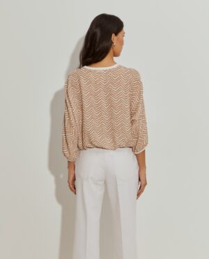 Blusa Estampado Espiga Beige | Lion of Porches 