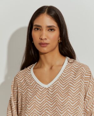 Blusa Estampado Espiga Beige | Lion of Porches 