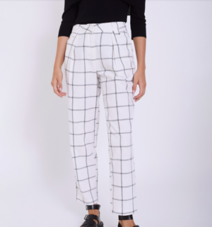Pantalón Lino Cuadros Bicolor