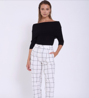 Pantalón Lino Cuadros Bicolor