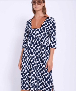 Vestido largo Algodón Cuadros