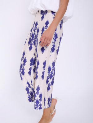 Pantalón con Estampado Ikat