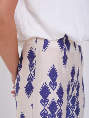 Pantalón con Estampado Ikat