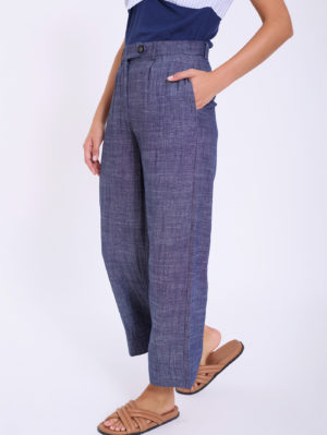 Pantalón Lino Detalle Bajo