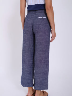 Pantalón Lino Detalle Bajo