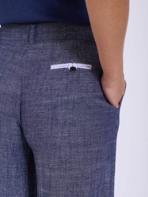 Pantalón Lino Detalle Bajo
